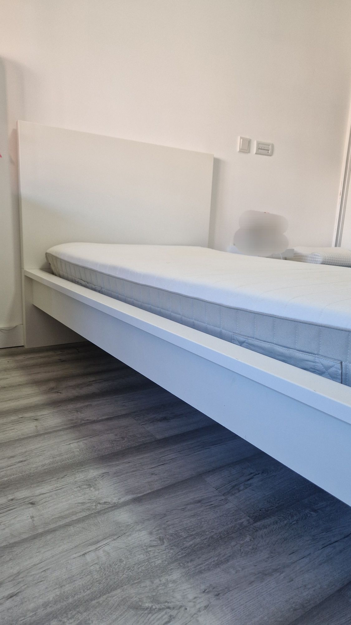 Cama MALM Ikea com Colchão - Solteiro