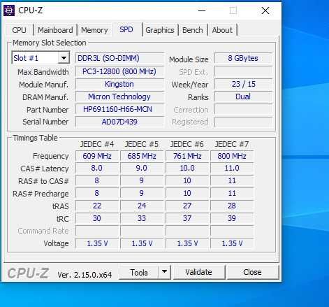Pamięć 8GB DDR3L 1600MHz PC3L-12800S 1.35V CL11 Kingstone