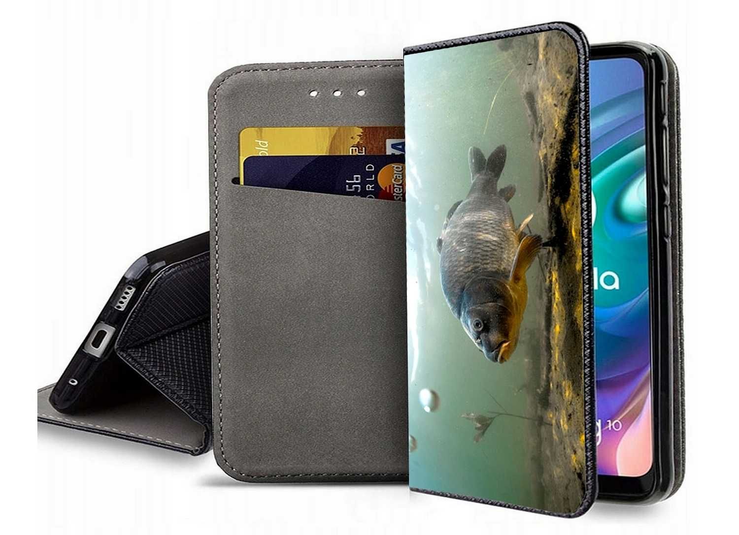 Etui zamykane karp z karpiem iPhone Samsung Huawei Xiaomi Motorola