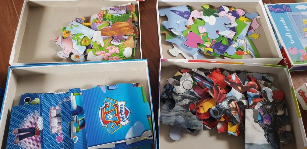 Duze xxl puzzle podłogowe świnka peppa psi patrol avengers Kubus