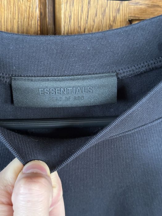 Fear of God Essentials Heavy Crewneck Tee 'Black' (FW24)