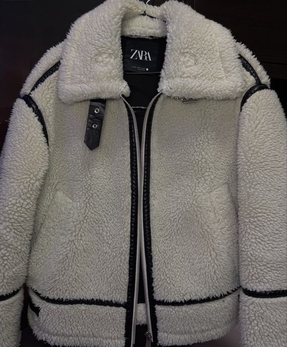 Зимова шуба/дубленка тедді ZARA XS - підійде на S