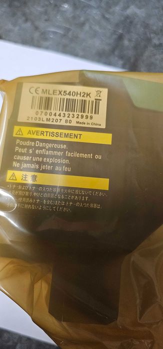 Toner compatível Preto Lexmark MLEX540H2K Novo + Chip para enchimento