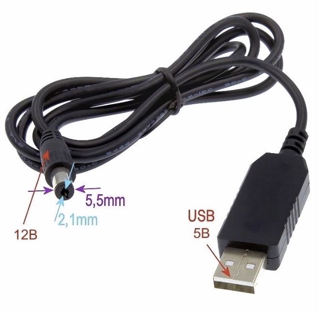 USB кабеля для роутеров 12 и 9 вольт