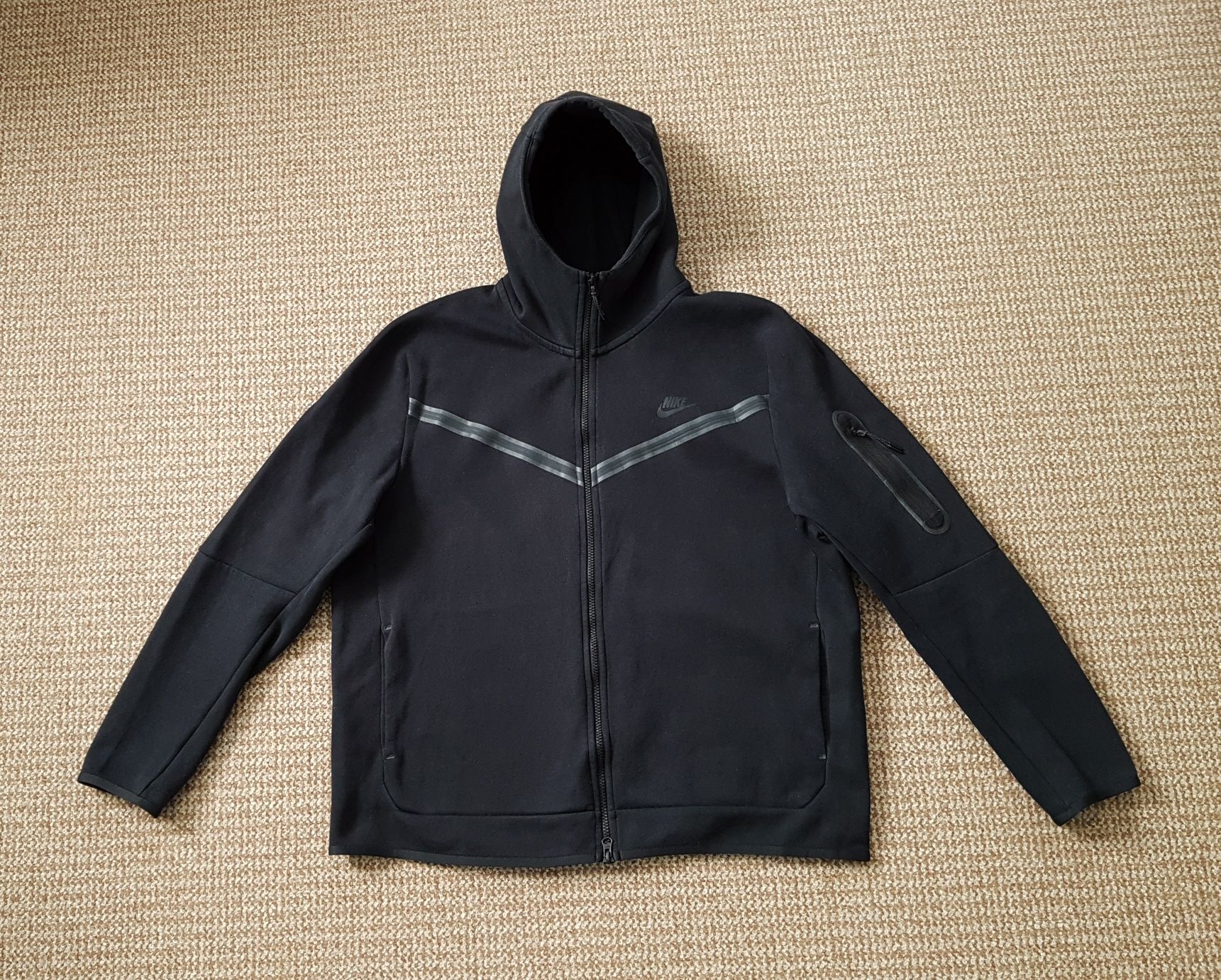 Nike Tech Fleece Windrunner Hoodie худі кофта зіпка оригінал XL чорна