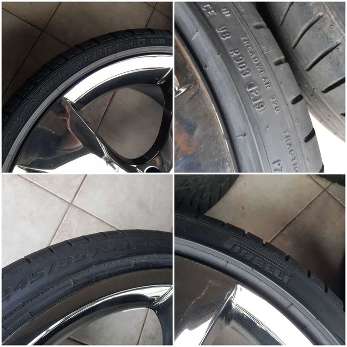 Koła Felgi BMW 5 GT f07 7 F01 8,5x21 10x21 5x120 ciemny CHROM opony