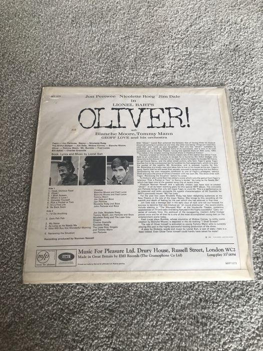 Vinil Oliver de Lionel Bart