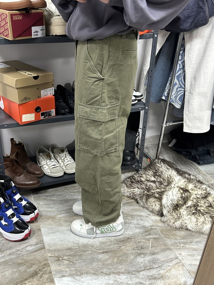 Широкі реп оливкові карго штани широкие штаны джинси baggy gorpcore