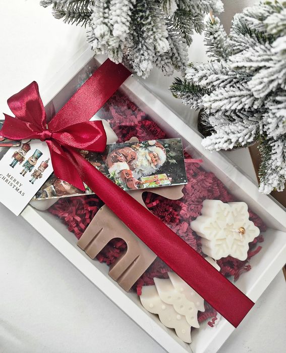 Zestaw, box prezentowy świąteczny świece premium  Boże Narodzenie
