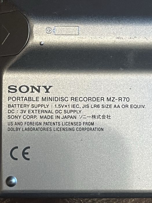 Плеер Sony walkman MZ-R70