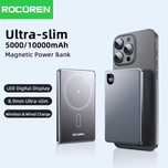 Ультратонкий бездротовий магнітний павербанк Rocoren5000-10000mAh