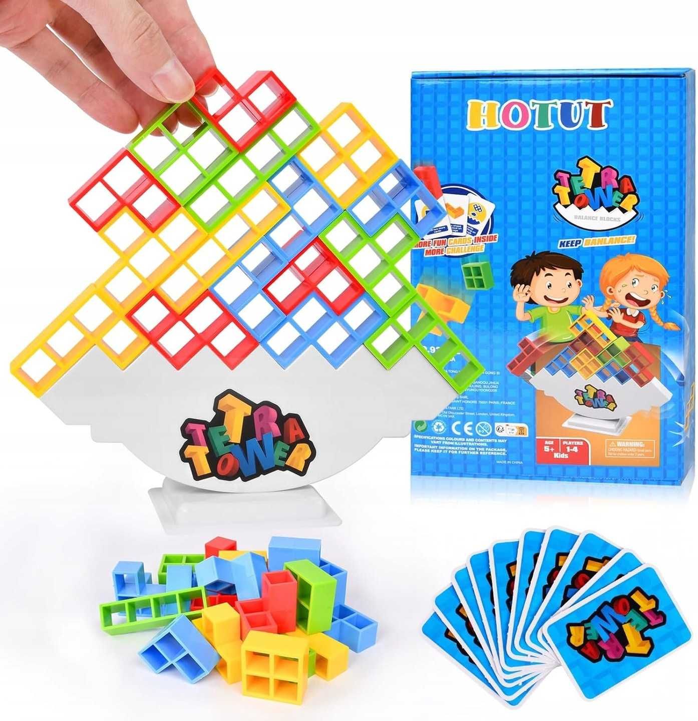 gra edukacyjna tetra tower układanka WIEŻA PREZENT TETRIS 48 KLOCKÓW