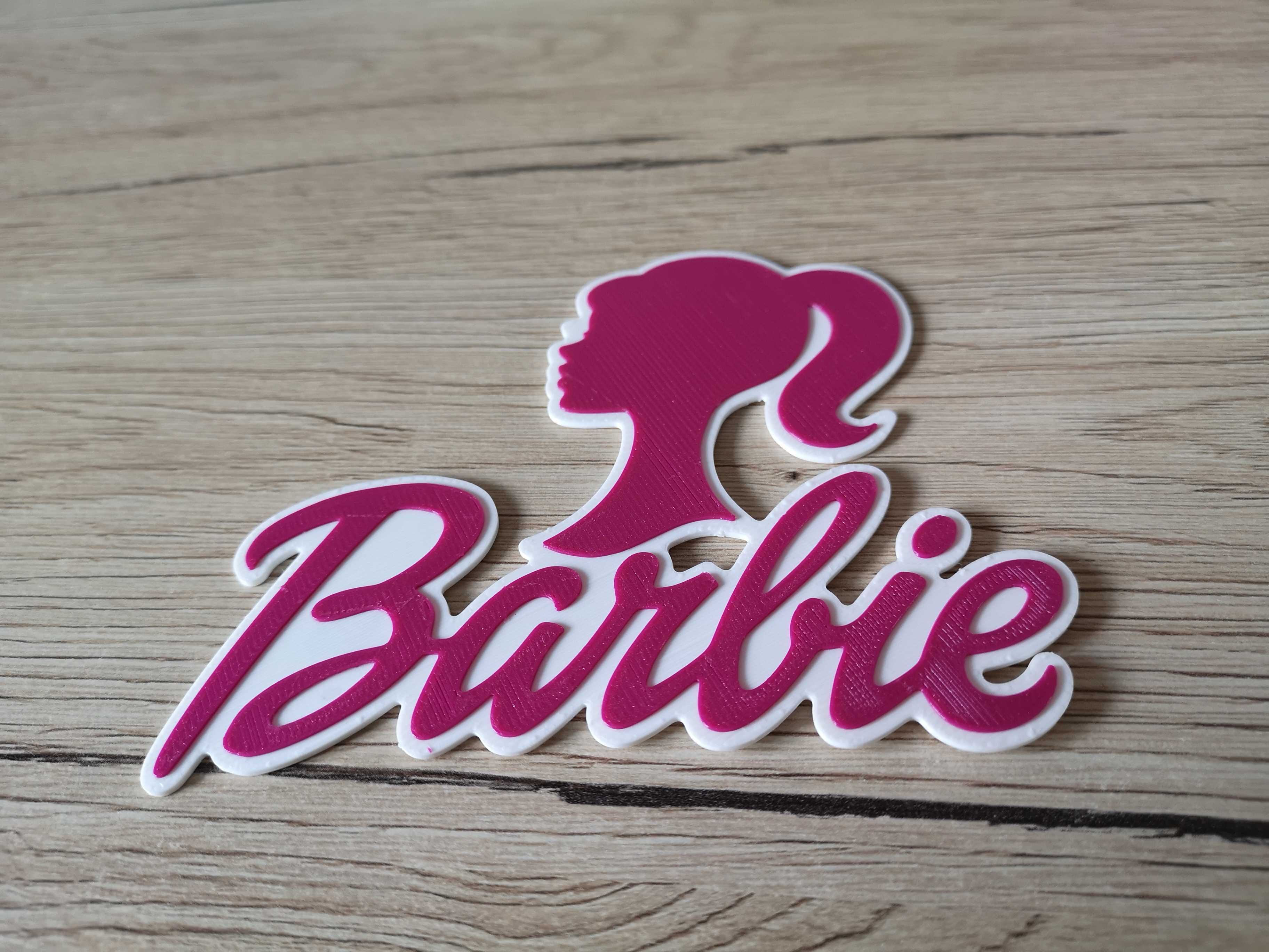 Personalizowany zestaw dekoracji na tort Barbie w kolorze Rubinowy Róż