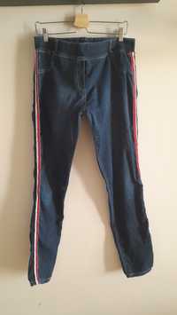 Spodnie jeansowe z lampasami 4XL