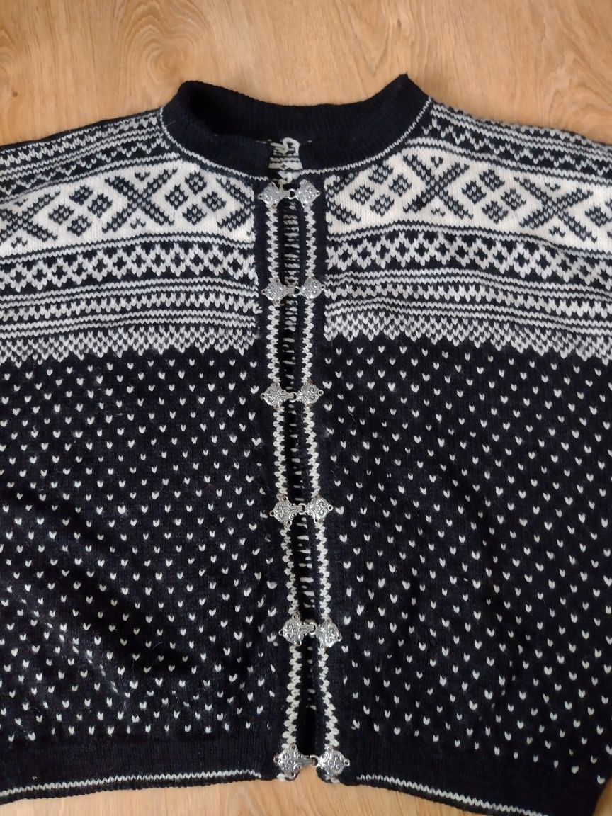 Vintage retro sweter męski rozpinany kardigan