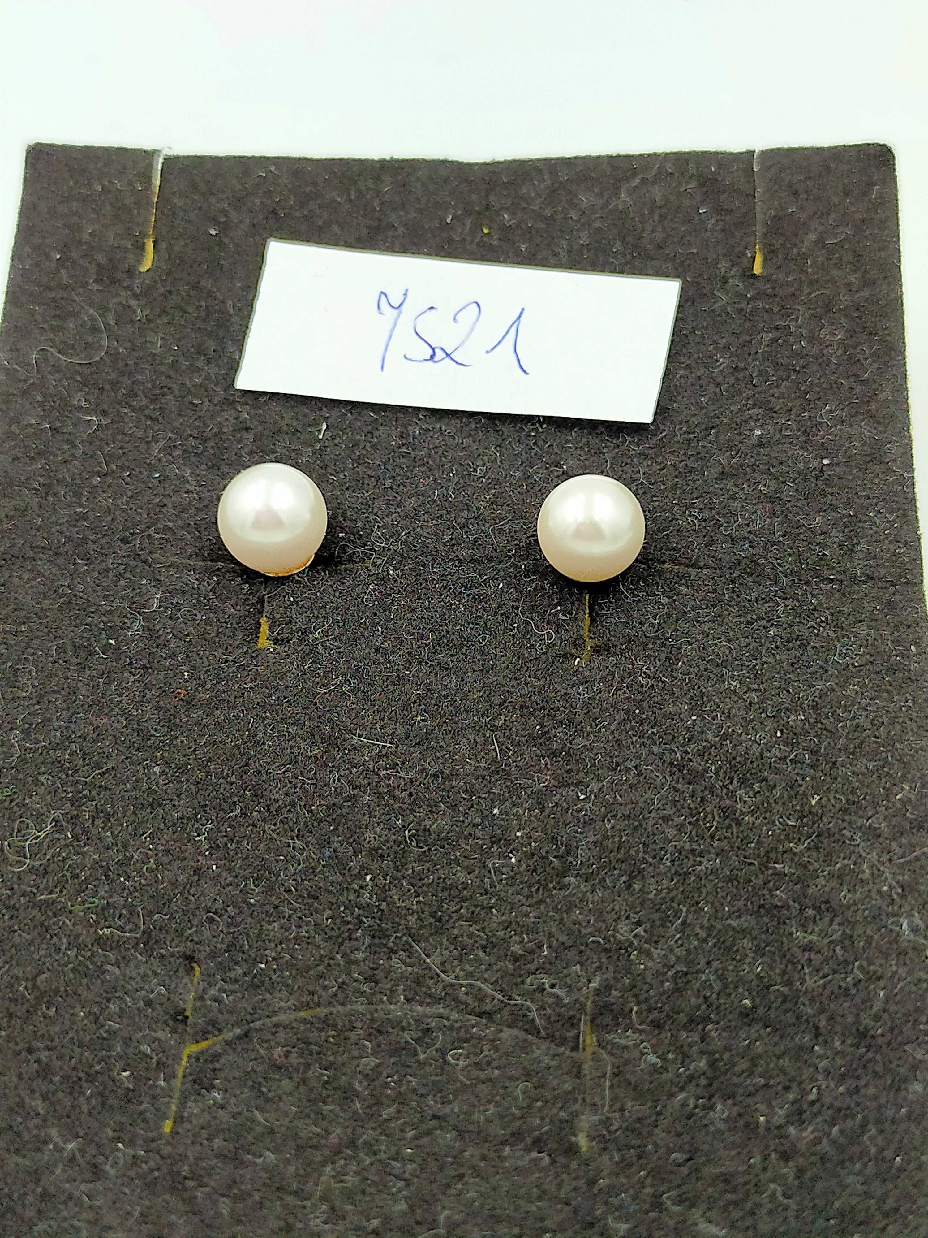 Srebrne kolczyki z perłą 925