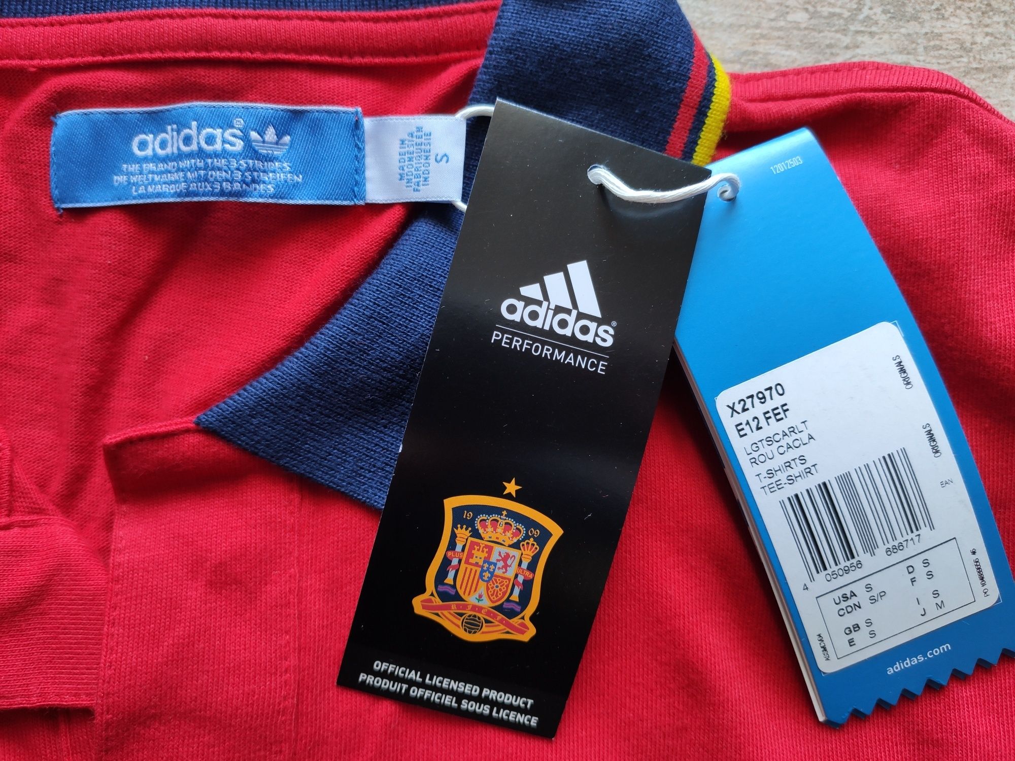 Camisola Espanha Adidas Originals nova t-shirt adulto S