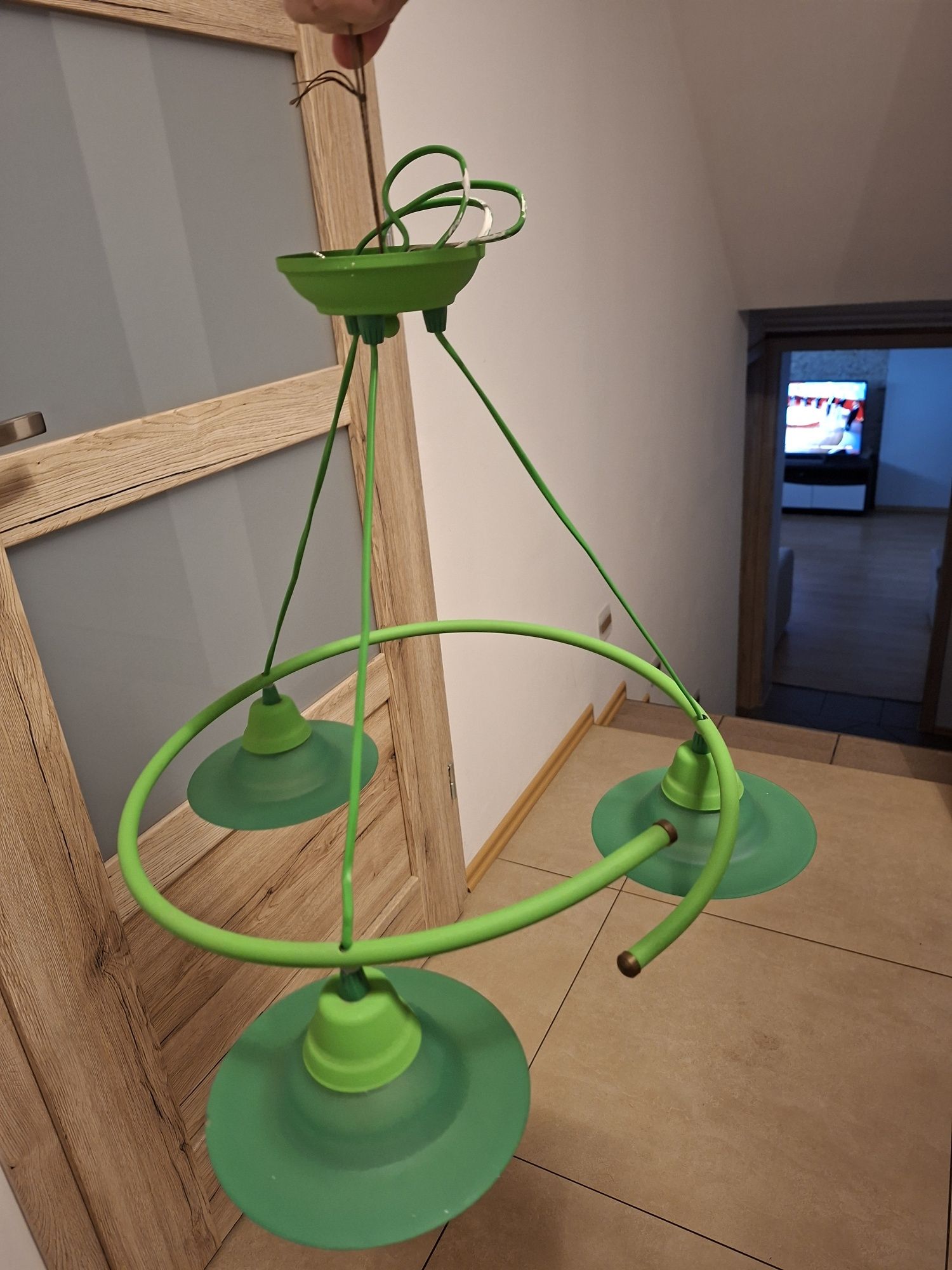 Lampa sufitowa zielona