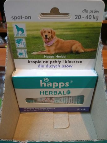 Happs krople na pchły i kleszcze dla psów 20 - 40 kg ( 2 zestawy )