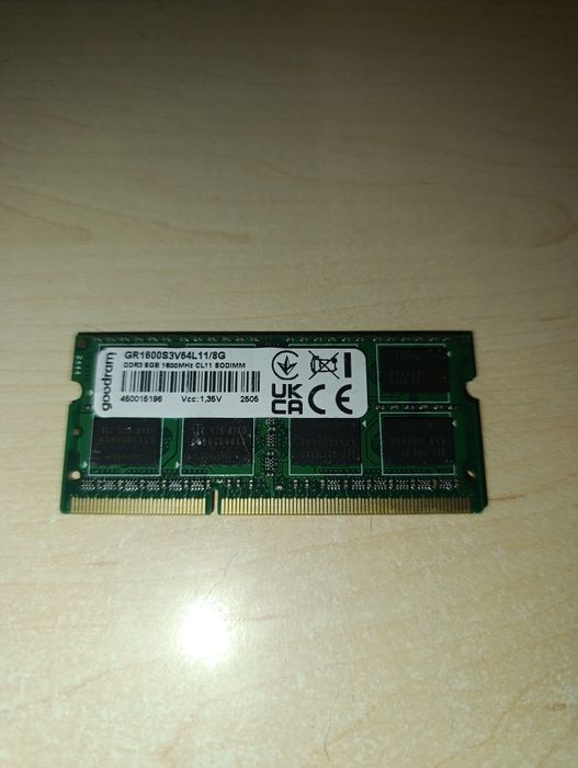 Pamięć RAM GOODRAM DDR3 8GB 1600MHz do laptopa