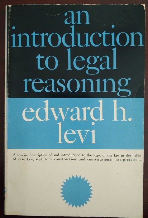 Livro "An Introduction To Legal Reasoning" Edward H. Levi