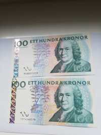 Szwecja 100 koron 2006 rok banknot zestaw