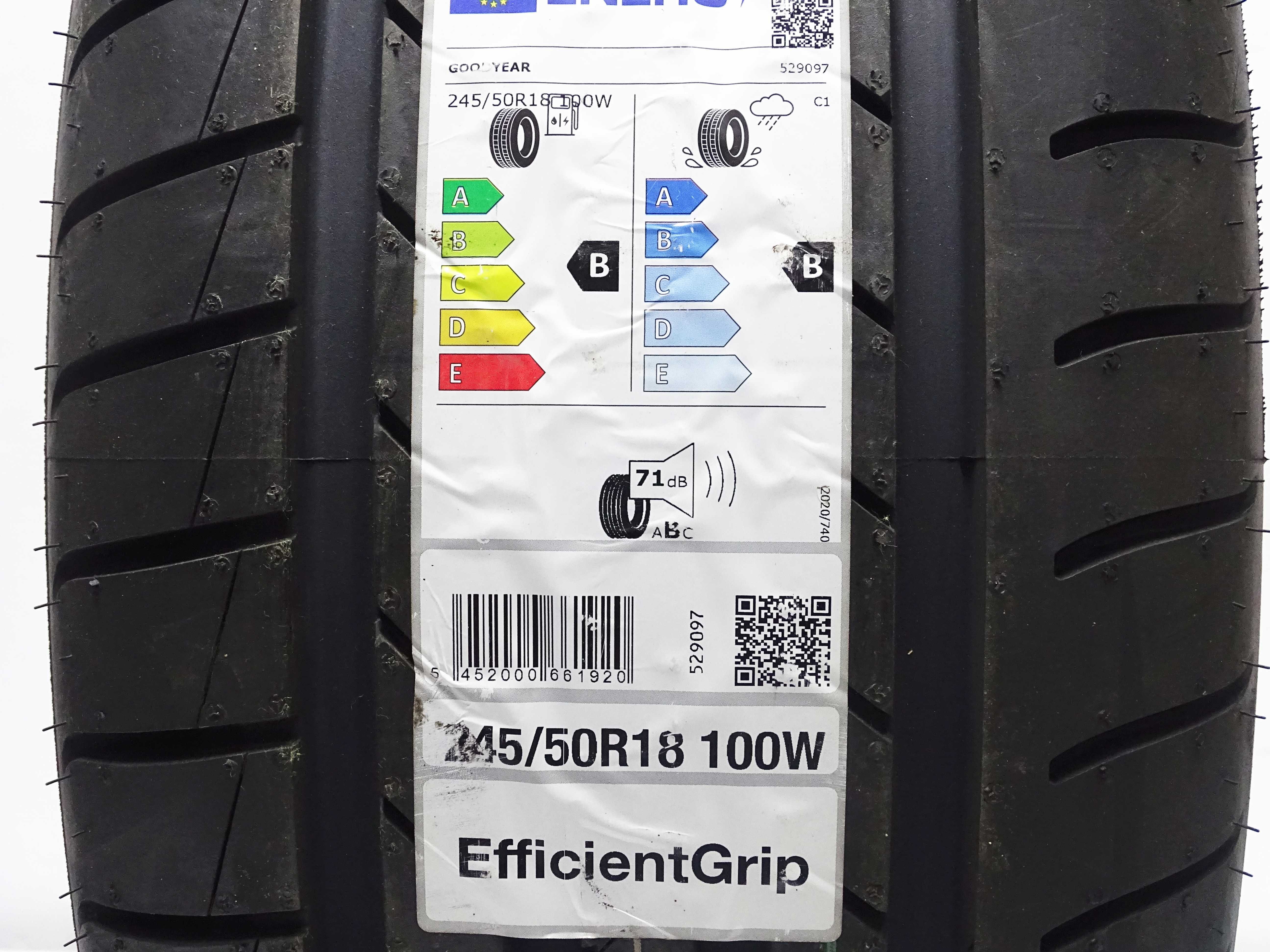 1x GOODYEAR 245/50R18 100W EfficientGrip ROF MOE letnia NOWA