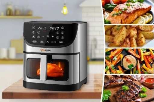 Nowa Air Fryer Frytkownica Beztłuszczowa 8l 1800w Duża Misa GWARANCJA