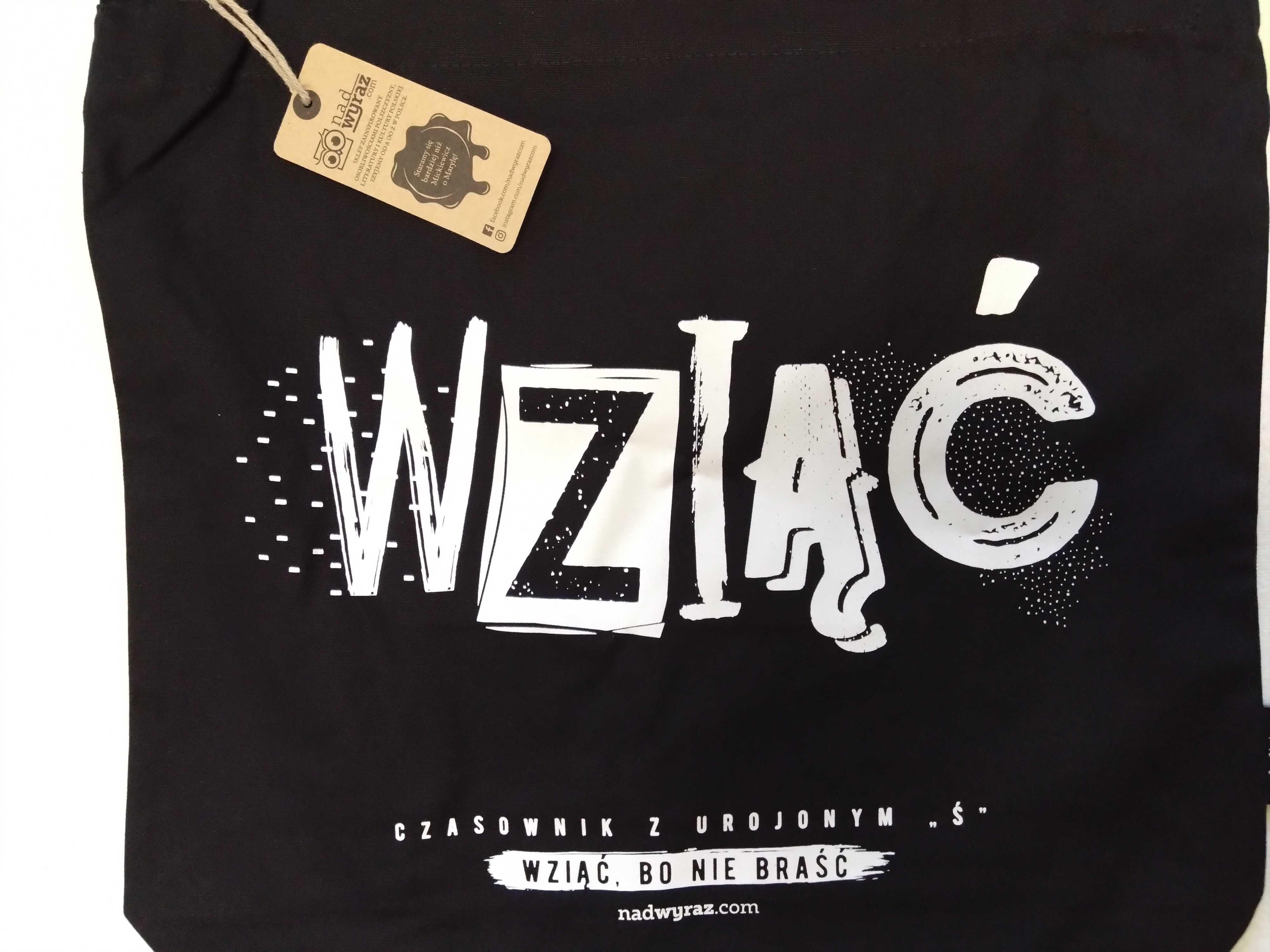 WZIĄĆ - torba bawełniana czarna NadWyraz.com