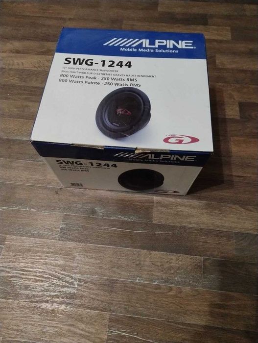 Низкочастотный динамик, сабвуфер Alpine SWG-1244