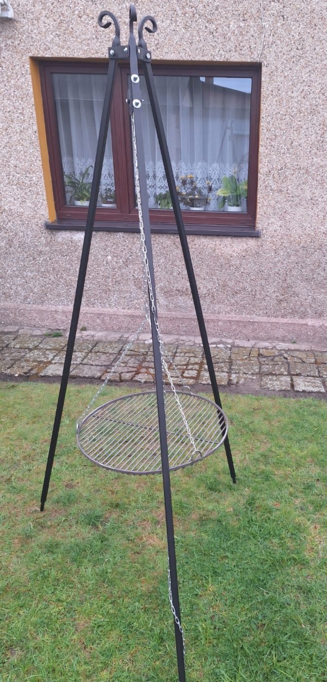 Grill ogrodowy, trójnóg , ruszt