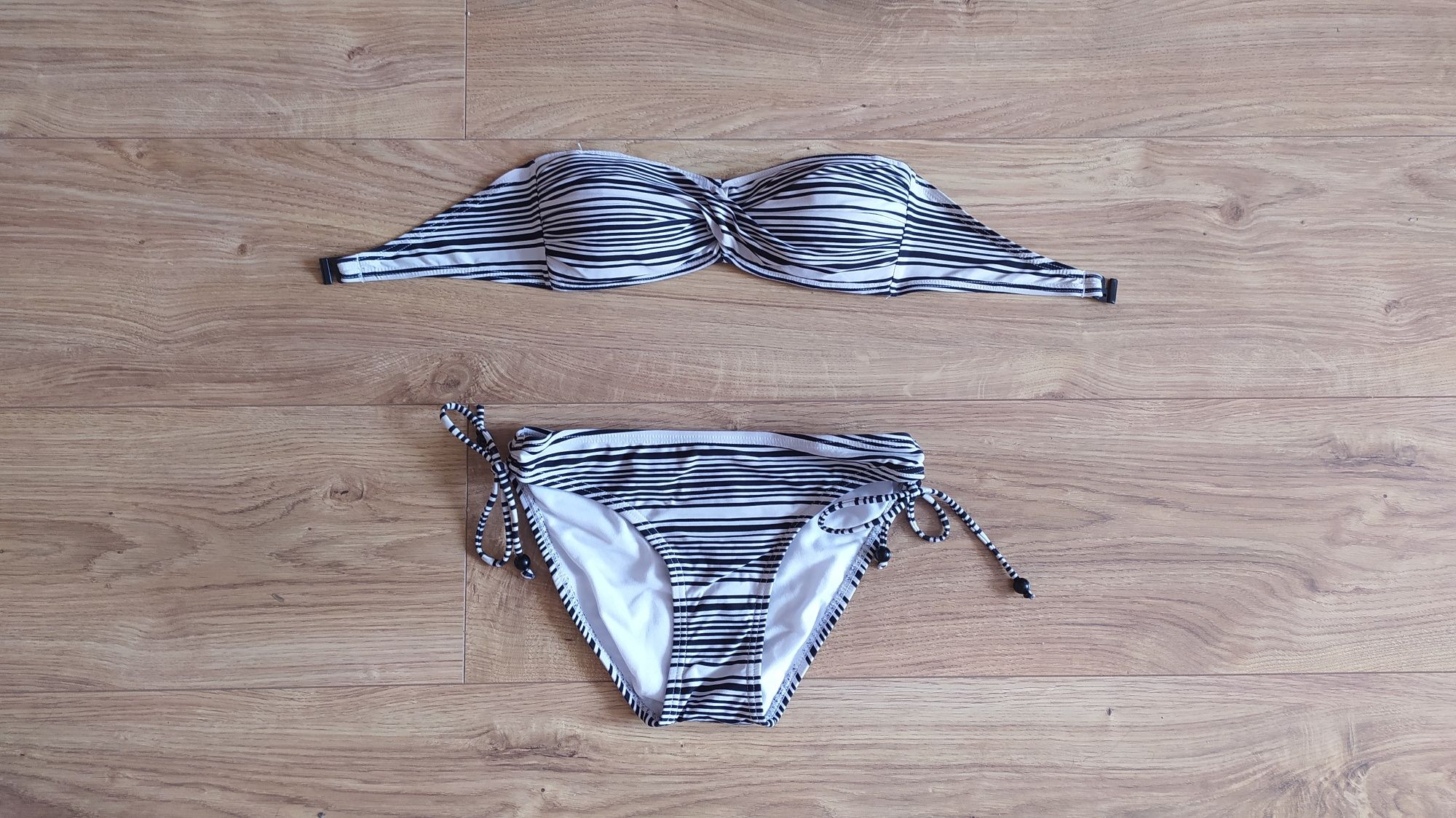 Strój kąpielowy xs w paski bikini