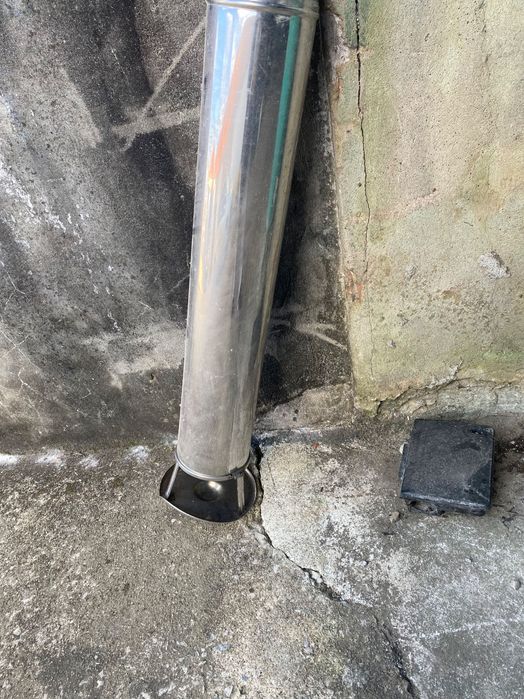 Chaminé inox com chapéu