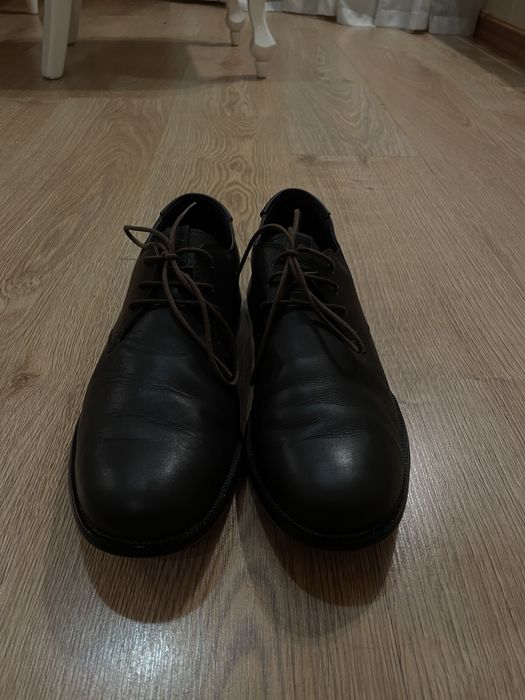 Туфли дерби кожаные коричневого цвета