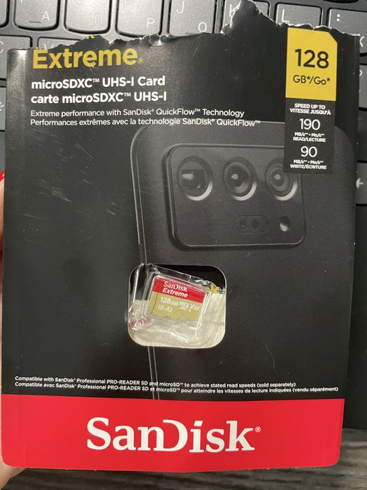 Карта памʼяті Sandisk microSD 128gb Extreme