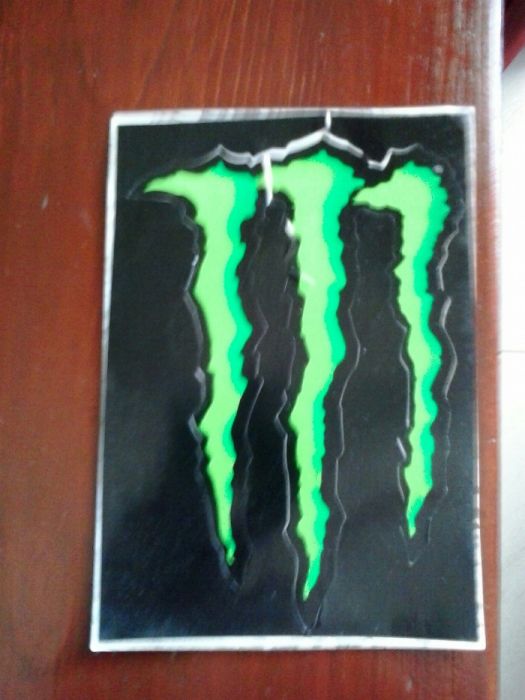 4 autocolantes monsters originais racing energi novos