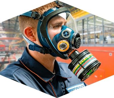 Протигаз Захисна Маска Распіратор + ФІЛЬТР НА ВИПАРИ ST 100X "Мікрон"