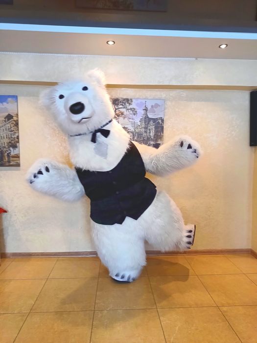 Веселий Пес Патрон Білий Мішка Ведмідь на День народження