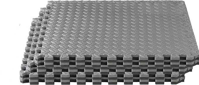 Mata podkład gimnastyczny puzzle 6 szarych 6 czarnych 61cm x 61cm x1cm