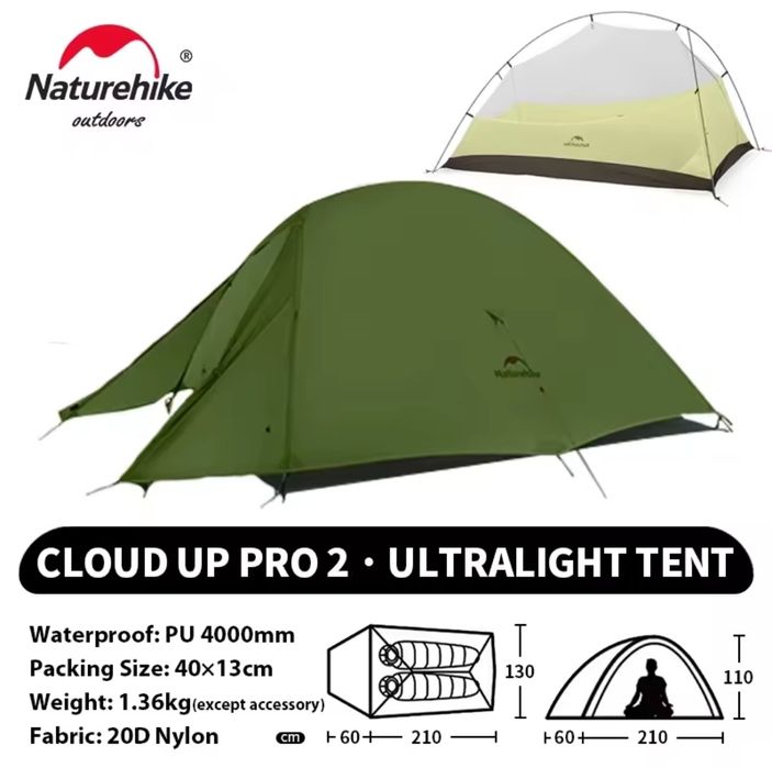 Намет Naturehike Cloud Up 2 Pro 20D