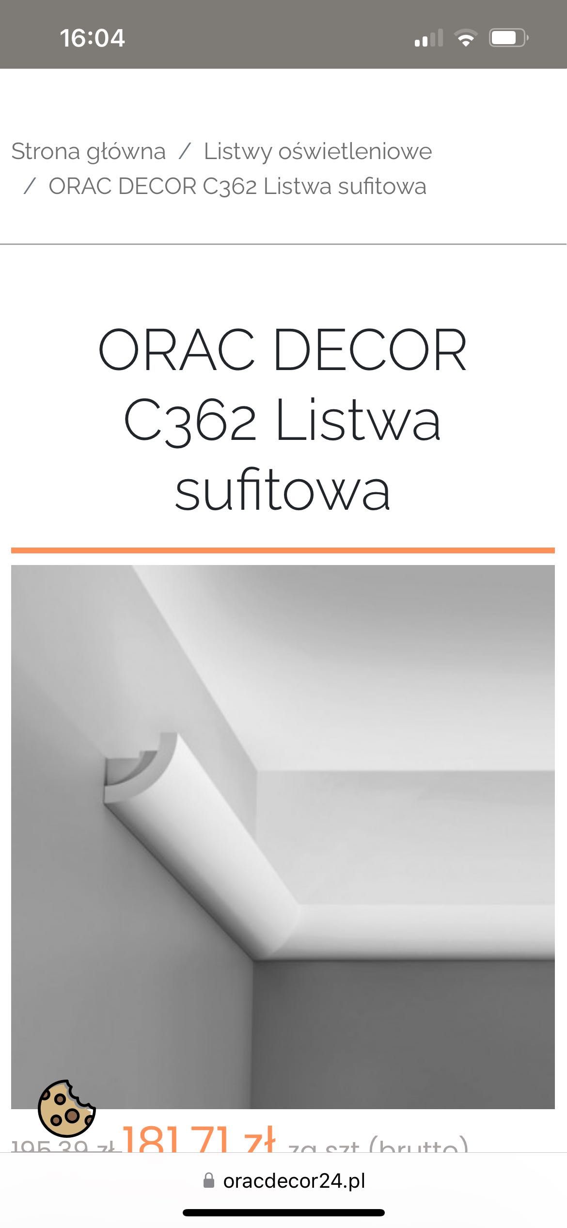 Listwa sufitowa ORAĆ DECOR C362