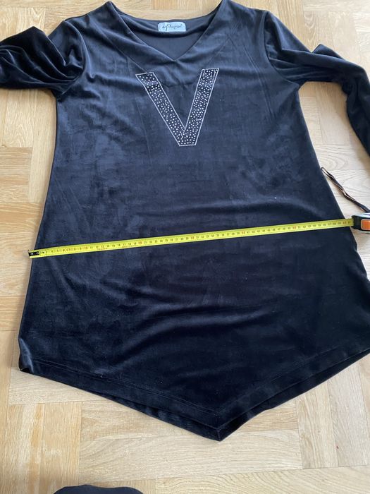 Welurowa sukienka tunika My vouge