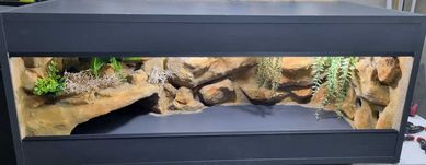 Gotowe terrarium  dla żółwia 100x40x40 antracyt