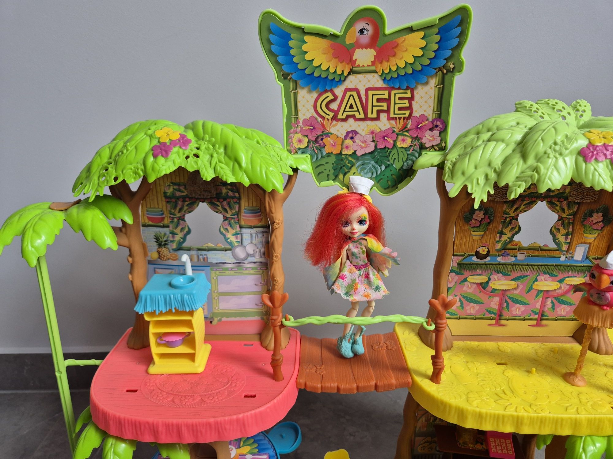 Duzy DOMEK ENCHANTIMALS Tropical cafe +Dodatki