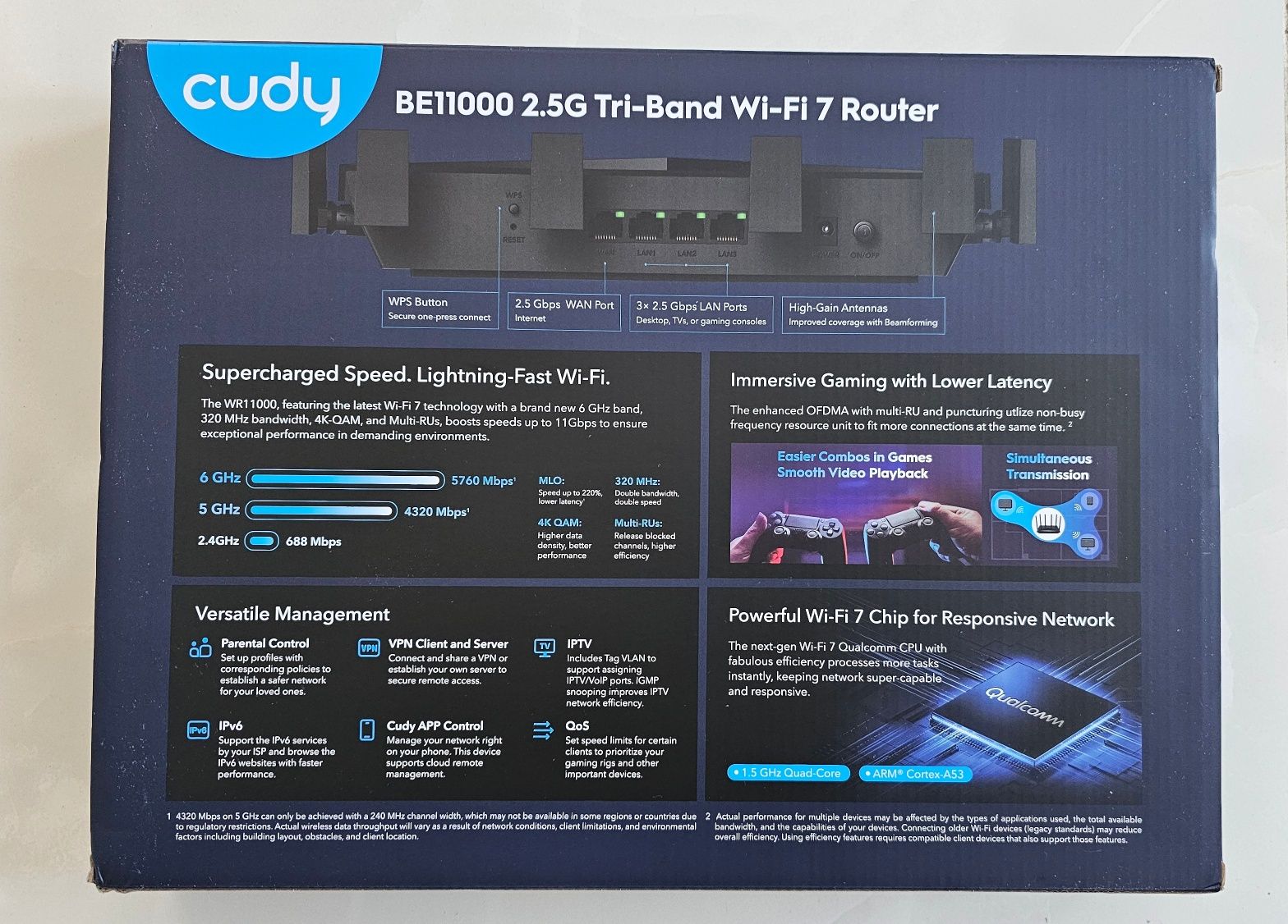 Router Cudy BE11000 6GE 6G 5G Wifi 7 Trójpasmowy Tri-Band Mesh MLO NOW