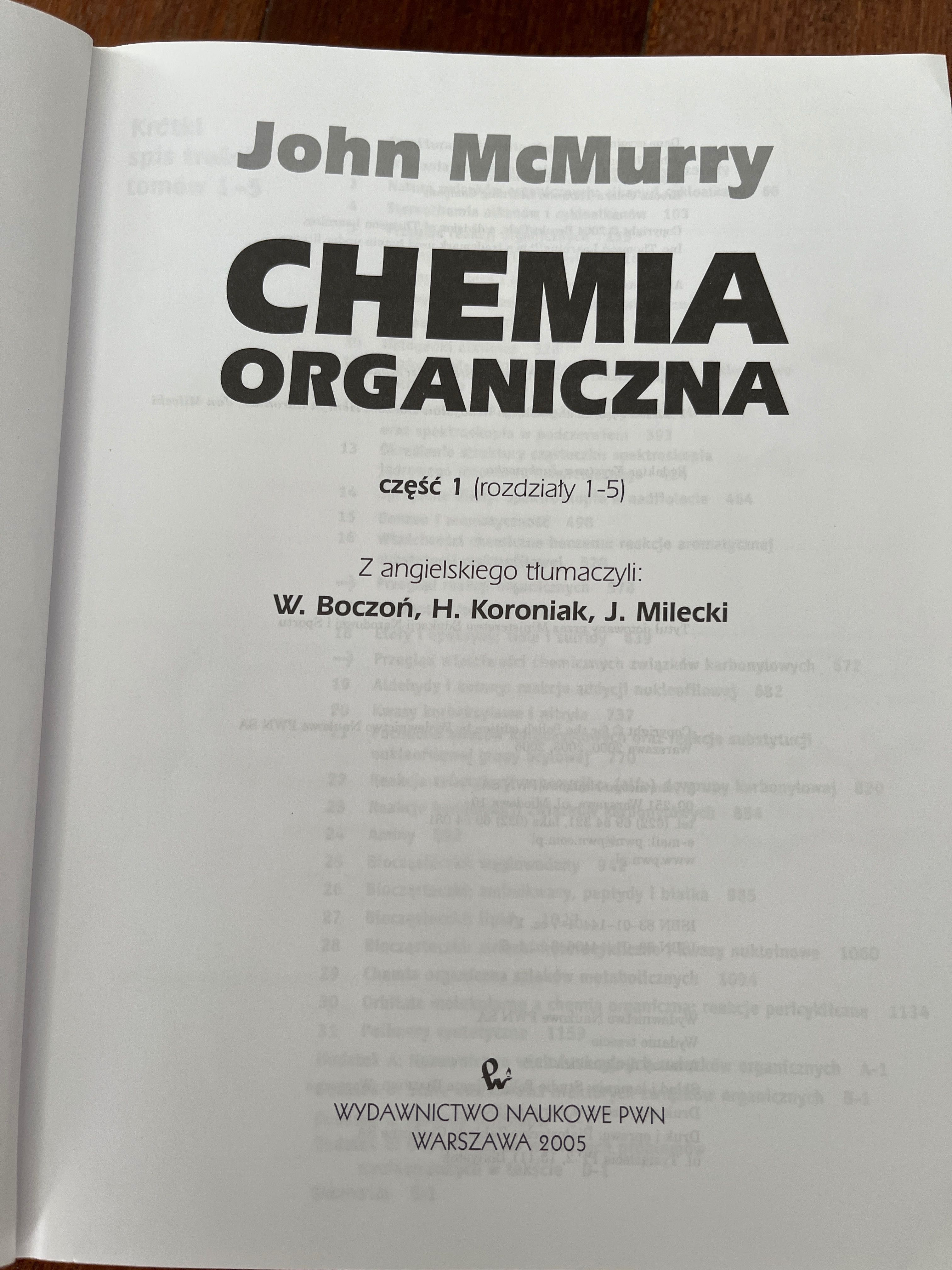 Chemia Organiczna McMurry tom 1-5