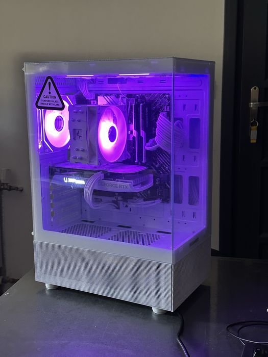 Biały komputer do gier - i5-12400F, RTX 4060, 16GB RAM, 1TB SSD M.2
