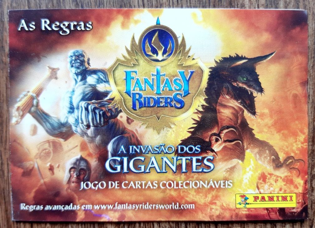 Cartas Fantasy Riders A Invasão dos Gigantes da Panini