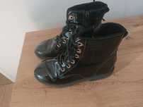 Buty trzewiki czarne lakier H&M roz 33
