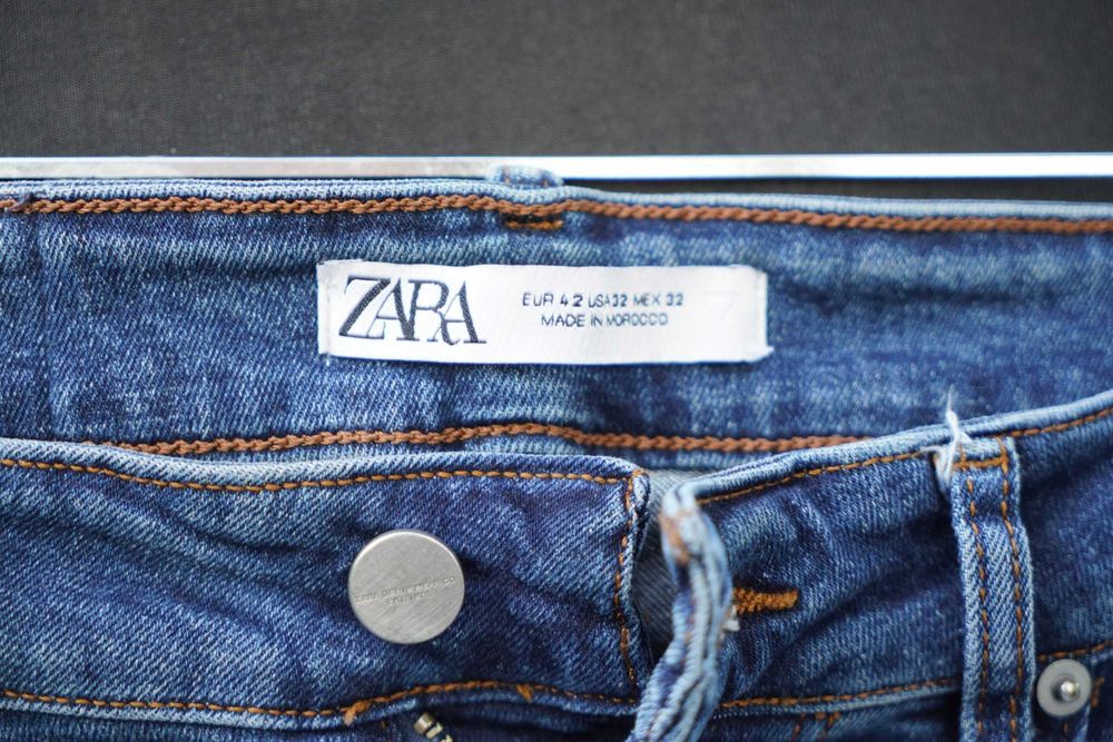 Zara męskie spodnie jeansy denim 42 S M skinny slim